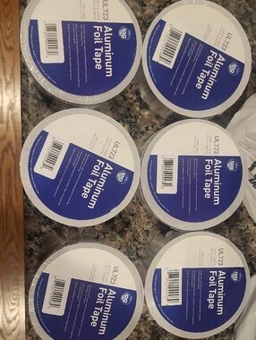 Aluminum Foil Tape Lot Of 6 Each 1.88 Inches X 50 Yards New Sealed